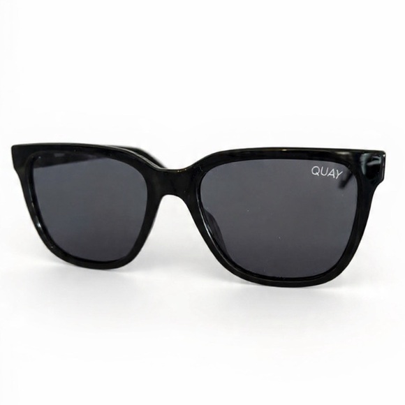 QUAY WIRED MEDIUM BLACK/SMOKE POLARIZED SUNGLASSES UNISEX - Picture 8 of 8